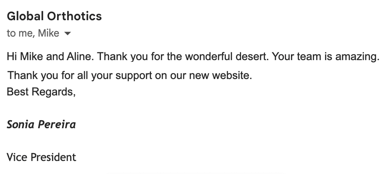 Client Testimonial