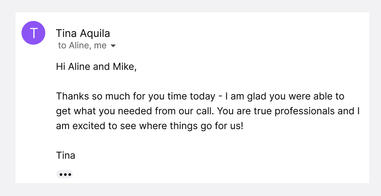 Client Testimonial